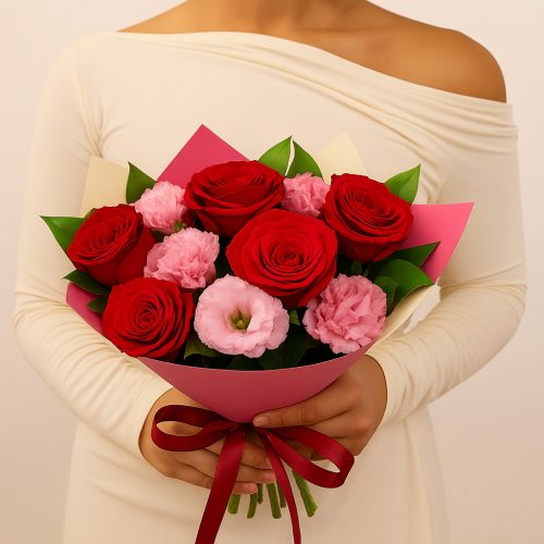 Букет «Вдохновение в алом»