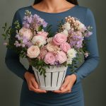 Цветы в корзине