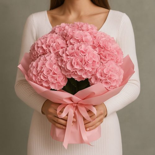 Букет из Гортензий «Розовое облако»