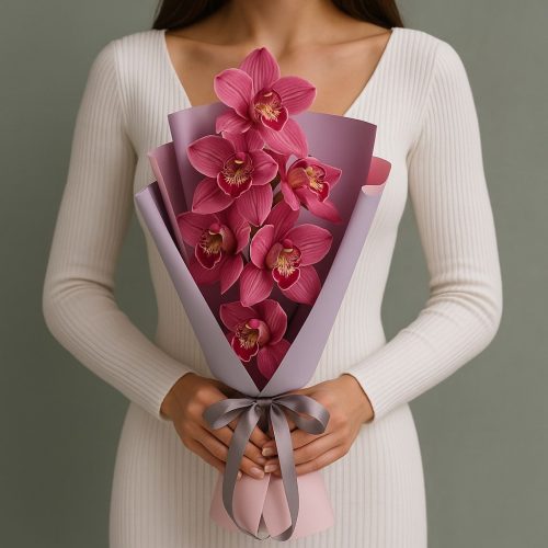 Букет «Розовая Орхидея»